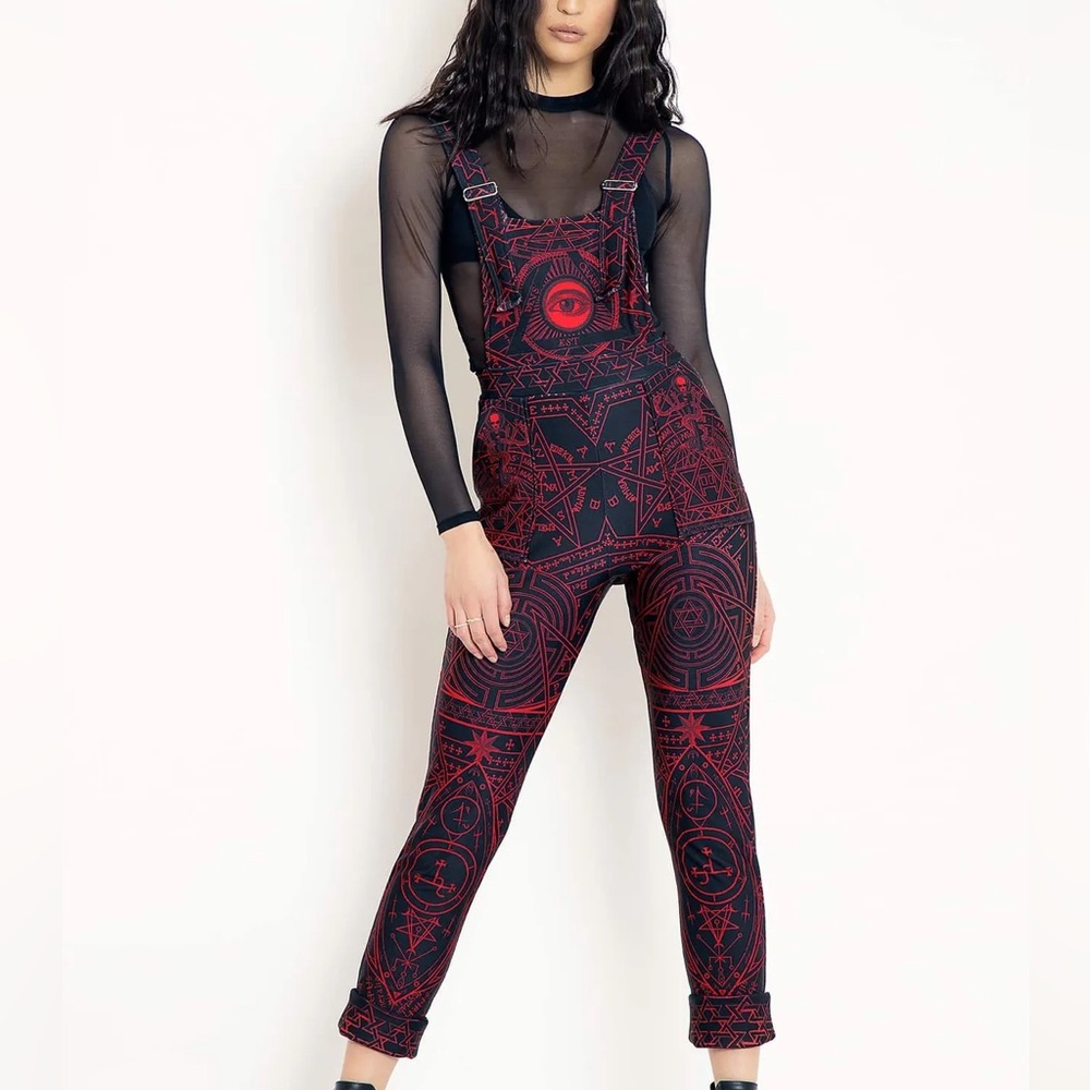 Blackmilk Secret Society Red Overalls - NWT
